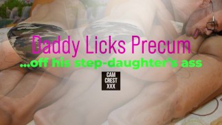 Army Guy licks his Cum off a Big Ass