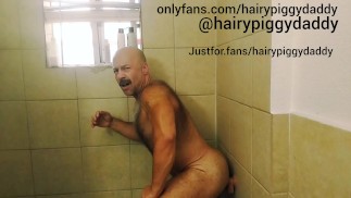 Rock rides a dildo