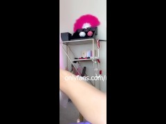 Wet pussy playing with her new vibrator - Kenzie Anne