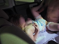 熟女が中出し懇願して乳首弄りし腰を振り、スーパー駐車場で巨根チンポ男性に２回連続射精をされる。精子が大好き な/変態/巨乳/熟女。日本人/人妻/NTR/無修正/他人棒/寝取られ/生挿入/パイパン/痴女 - Screenshot 14 of 16 - 寝取られ