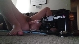 Squirting from sex machine