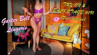 ПРИМЕРКА НИЖНЕГО БЕЛЬЯ С ПОЯСОМ С ПОДВЯЗКАМИ #191 (Бесплатная версия)