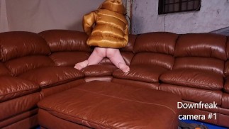 Humping my Dream Leather Sofa Camera Angle 1