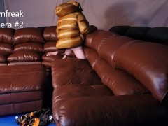 Humping my Dream Leather Sofa Camera Angle 2
