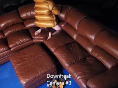 Humping my Dream Leather Sofa Camera Angle 3