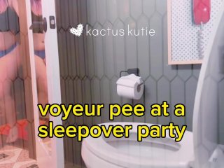 voyeur pee at a sleepover (desperation)