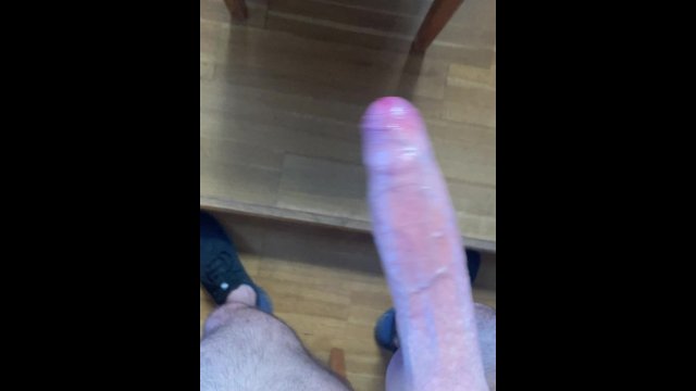 Strocking big cock and slap me in public complete naked