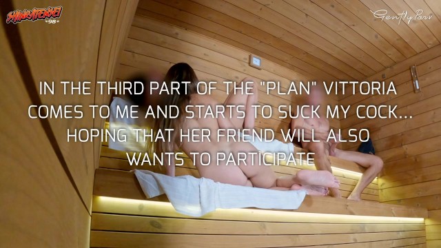 TROIE IN SAUNA: Doppia Pompa Da Due Troie in Sauna