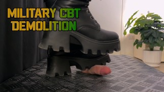 Military CBT Demolition in Chunky Dirty Boots - Bootjob, Shoejob, Ballbusting, Stomp, Trampling