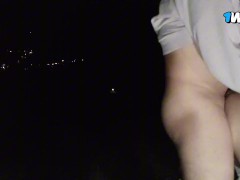 FUCKING HARD ON A CLIFF AT NIGHT UNTIL WE CUM AT THE SAME TIME