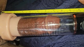 Measuring and pumping little cock 0