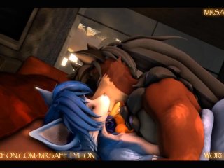 MrSafetyLion Official - Krystal and Carmelita Fox impregnated by an OC!