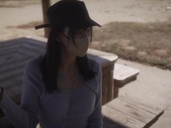 公園をノーブラで散策！人目を気にしながらおもちゃを使ってオナニー。彼女のえっちな反応に周囲の通行人が彼女をガン見！！！我慢しきれず車の中でお股をおっぴろげ！（個人撮影、素人、日本人） - Screenshot 6 of 16 - Japanese
