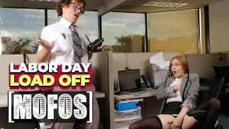 MOFOS - Cutie Ava Hardy Pushes The Nerdy Pervert Robby Apples' Head Into Her Pussy For Labor Day