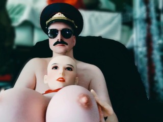 Dicktator with Realistic Sexdoll Big Tits Yoga Massage