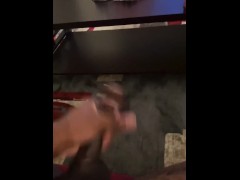 Big nut busted on new couch and rug