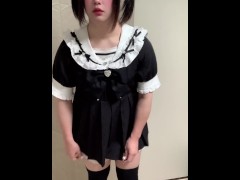 地雷系女装でしこしこしておもらし射精からの靴にぶっかける変態オナニー - Screenshot 6 of 16 - Japanese