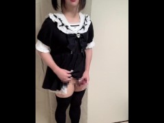 地雷系女装でしこしこしておもらし射精からの靴にぶっかける変態オナニー - Screenshot 9 of 16 - Crossdresser