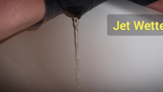 Sneaky secret boxers wetting into the bathtub