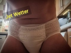 Desperate diaper soaking in the kitchen - Screenshot 10 of 16 - Piss Desperation