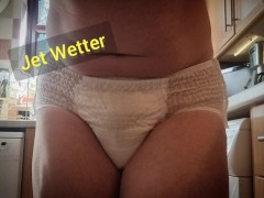 Desperate diaper soaking in the kitchen - Screenshot 9 of 16 - Pee Hold Desperation