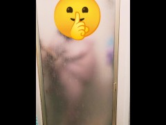 Chubby Sissy Has Some Shower Fun w/ Throat & Anal
