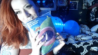 Redhead Minx Inflating a Mini Pool and Beach Ball (NON-POP)