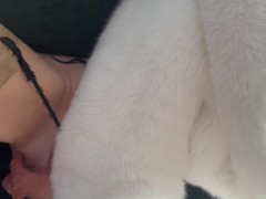 Hardcore fucking a cyber doll in fur coat. Sex doll Anal fuck, double penetration extreme deepthroat