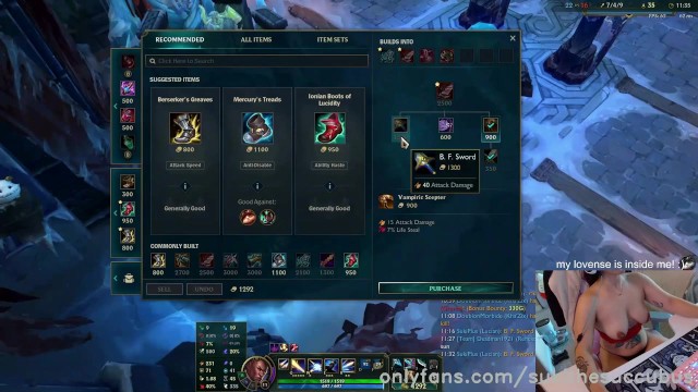 Playing Lucian with my Lovense Inside Me – League of Legends FULL GAME