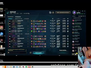 Playing Lucian with my Lovense inside me - League of Legends FULL GAME