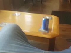 Nervous And HORNY in a Public Cafe With PEOPLE!!!
