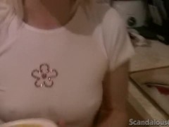 Playing with your GFs nipples in close up POV