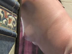 🔥🛀 Mis pezones se ponen duros mientras follamos  en la ducha 🛀🔥