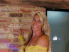 SeeThru Rainbow Dress showing tiny tits