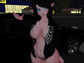 Deine Big Tittie Goth GF Lutscht Dich an Einer Straßenecke! Vorgeschmack! | VRC