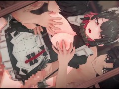 【ゼンレスゾーンゼロ】エレン・ジョーが複数人に乳揉まれ攻められる3Dエロアニメーション(part2。Zenless Zone Zero Ellen Joe gangbang. 艾莲・乔)