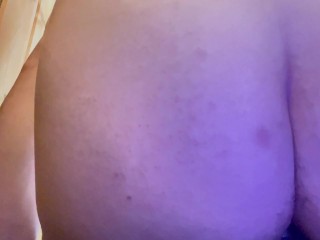 Anal Gape with Water Bottle and Chastity Cage