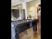 i was playing pool and showed that my dick is bigger than the pool cue