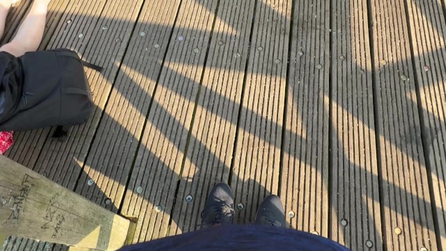 DICKFLASH: Girl at the Lake can't believe I'm jerking off infront ...