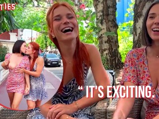 Ersties - Clemence & Eve do Naughty Lesbian things in Public