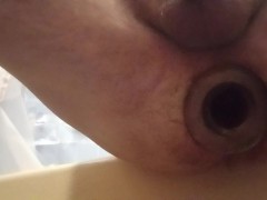Anal gape toy hand free cumming