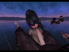 A anime girl did a blowjob and invite you slap her n the face (vrchat erp)