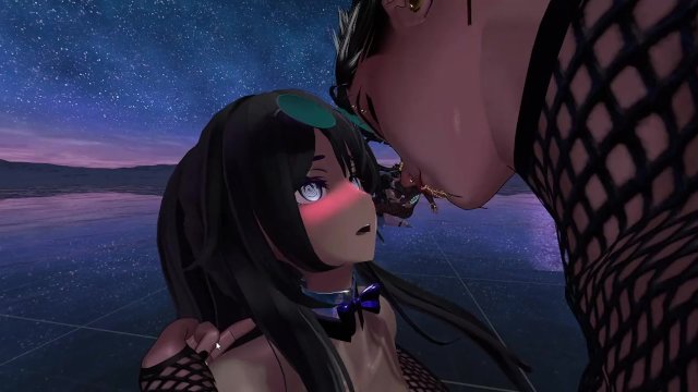 A anime girl did a blowjob and invite you slap her n the face (vrchat erp)