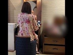 温泉旅館の浴衣で