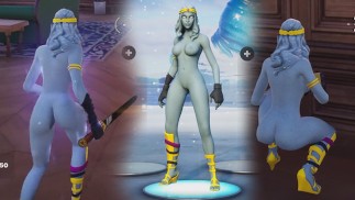 Fortnite Nude Mod Installed Gameplay Stoneheart Nude Skin Gameplay Part 1 [18+]