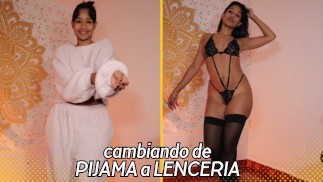 changing from PAJAMAS to LINGERIE