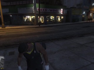 Franklin have fun at the stripper club, (GTA 5)