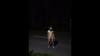 Exhibitionist Risky Undressing in the Dark - Real Guy Strip to Fully Naked