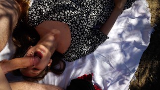 Morning Mouth Fucking at The Beach and Taking Cum in My Slutty Mouth
