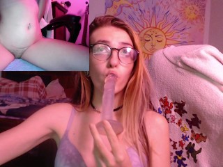 Stretching my Pussy with this BIG Dildo until my Pussy is Red